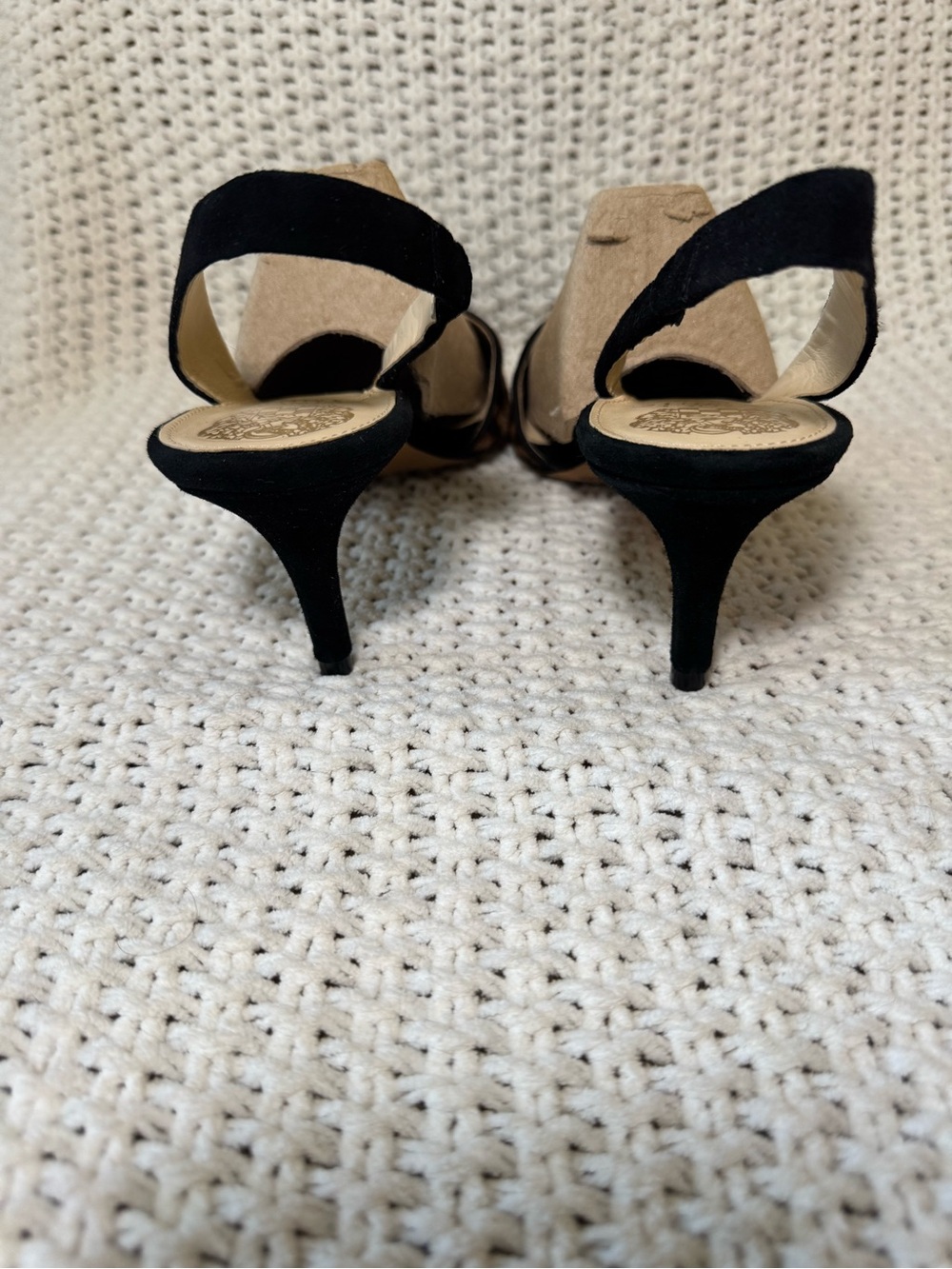 Vince Camuto Kolissa Leopard Cow Hair Slingback Heels 9.5 - Picture 4 of 8
